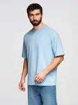 Ombre Men's cotton LOOSE FIT t-shirt with round neckline - black