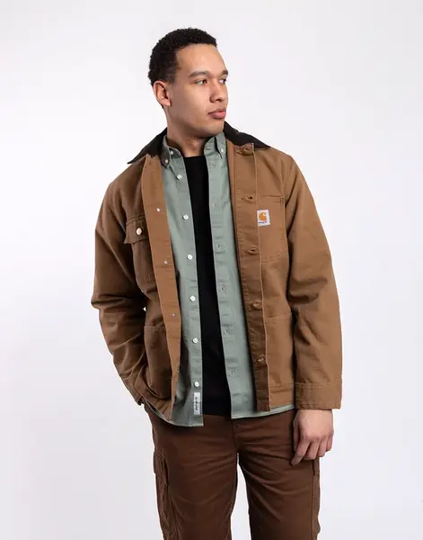 Carhartt WIP Michigan Coat Hamilton Brown / Tobacco rinsed XL