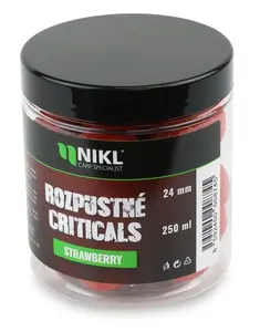 Nikl rozpustné criticals boilie strawberry 250 ml - 18 mm