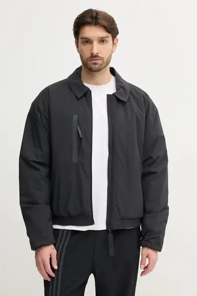 Bunda adidas MYSHELTER pánská, černá barva, přechodná, JD6663