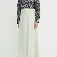 Sukně AERON béžová barva, maxi, áčková, SK236535