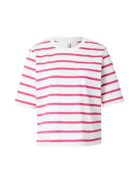 ONLY Tričko 'ONLSOPH'  ružová / biela