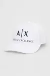 Čepice Armani Exchange bílá barva, s aplikací, 954039 CC513 NOS