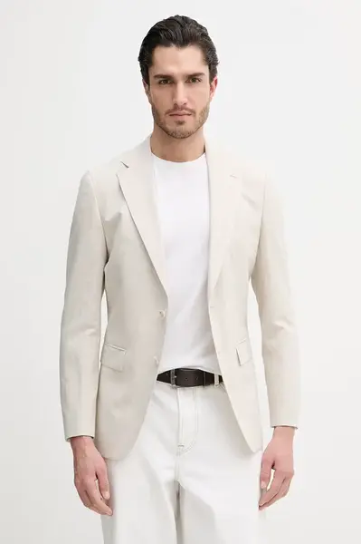 Sako s přídavkem lnu BOSS Hutson