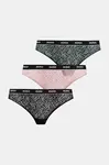 Tangá HUGO 3-pak TRIPLE THONG LACE