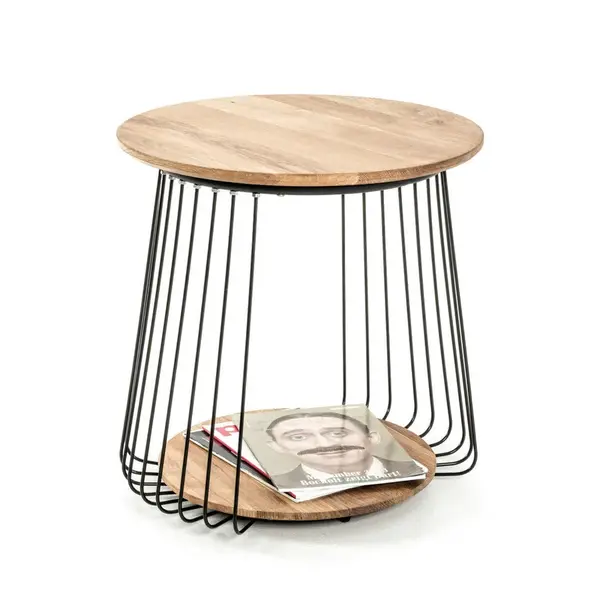 ODKLÁDACÍ STOLEK, dub, černá, barvy dubu