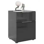 NOČNÍ STOLEK, antracitová, 45/60/40 cm