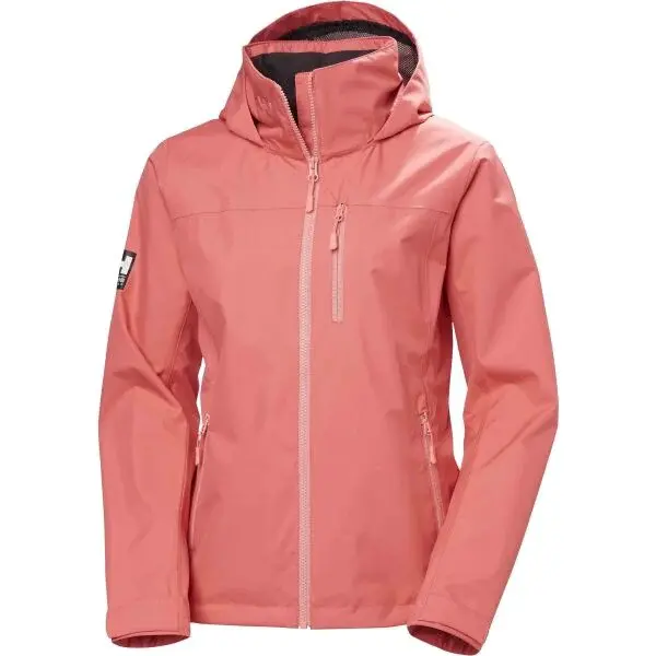 Helly Hansen W CREW HOODED JACKET 2.0 Dámská jachtařská bunda, růžová, velikost