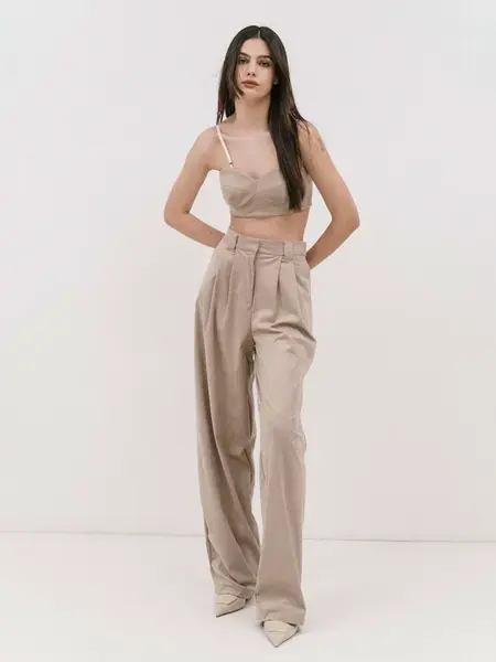 4TAILORS Nohavice 'Chili'  béžová