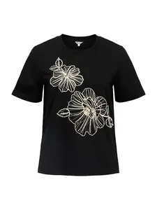 OBJECT Tričko 'OBJVIV'  čierna / biela