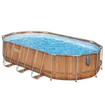 Oválny bazén s rámom 6,10x3,66x1,22m doska 56719