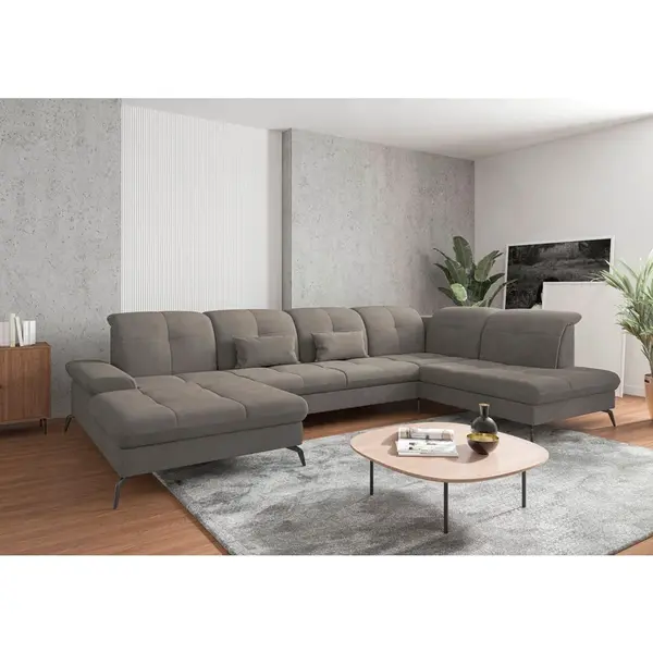 Sit & More SEDACÍ SOUPRAVA, textil, jílová barva