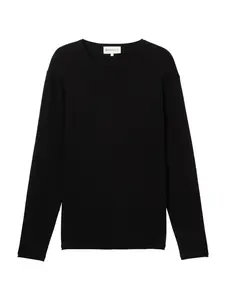 TOM TAILOR DENIM Sveter  čierna