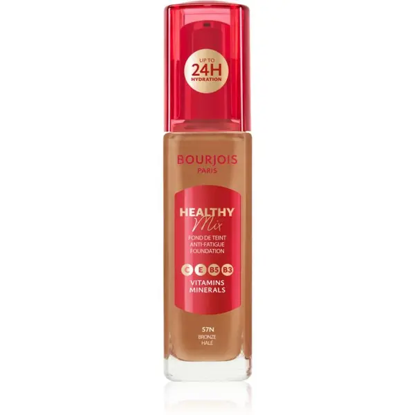 Bourjois Healthy Mix rozjasňující hydratační make-up 24h odstín 57N Bronze 30 ml