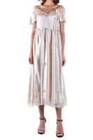 Twinset hodvábne šaty s krátkymi rukávmi