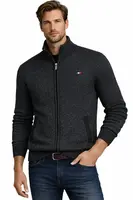 Pánský rozepínací svetr tmavě šedý