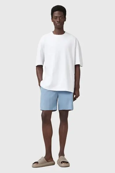 Plavkové šortky AllSaints UNDERGROUND SWIMSHRT černá barva, M012WA