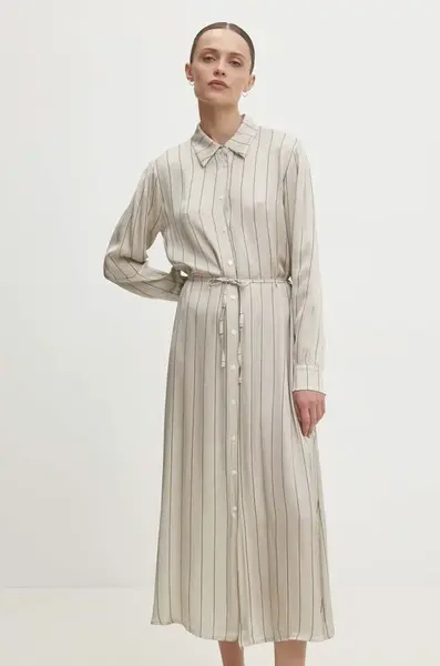 Šaty Answear.LAB béžová barva, maxi