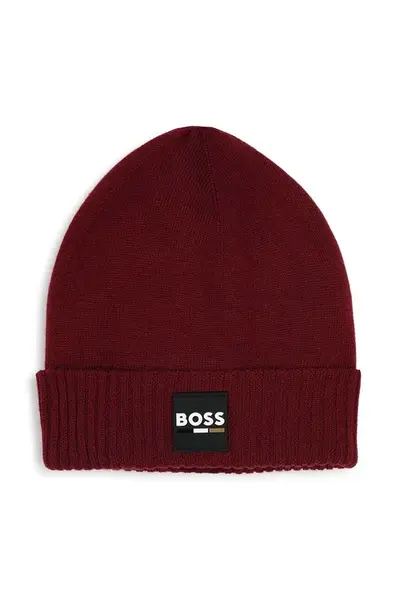 Dětská čepice BOSS červená barva, J51566