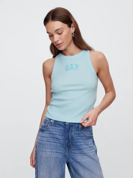 GAP Žebrované tílko s logem - Dámské