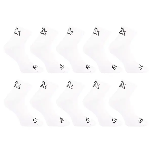 Styx 10PACK ponožky kotníkové bílé (10HK1061) L