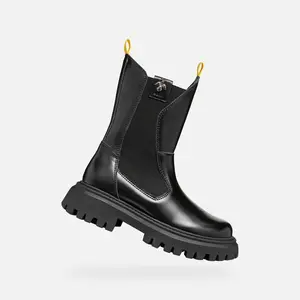 Černé kotníkové boty Geox Maquinnens