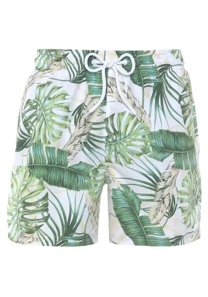 s.Oliver Plavecké šortky  krémová / zelená / biela