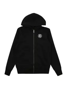 CONVERSE Tepláková bunda  čierna / biela