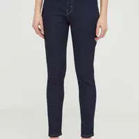 Džíny Levi's RETRO HIGH SKINNY dámské, tmavomodrá barva, A5758