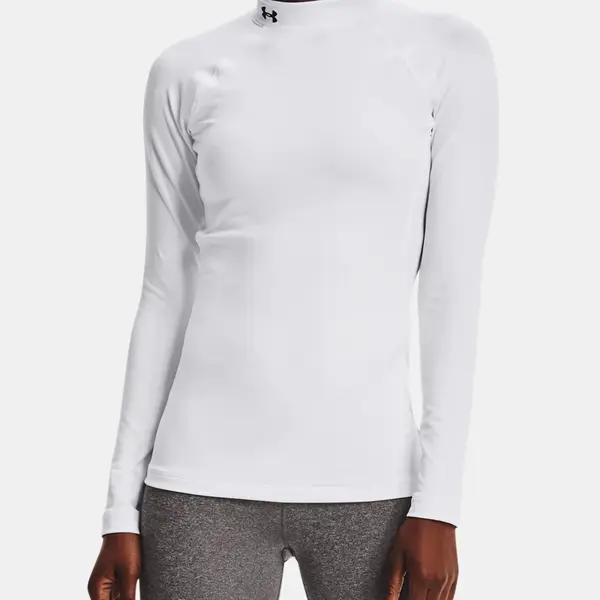 Under Armour Tričko UA CG Authentics Mockneck-WHT - Dámské