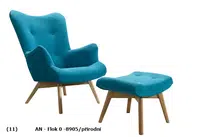 Křeslo Pik AN-Flok 0-8905 a podnožka Provedení: Pouze křeslo, Nožičky: Wenge, látka: AN Flok 0-8905