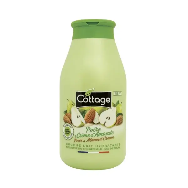 Cottage Moisturizing Shower Milk - Pear & Almond Cream sprchové mléko 98% přírodní 250 ml