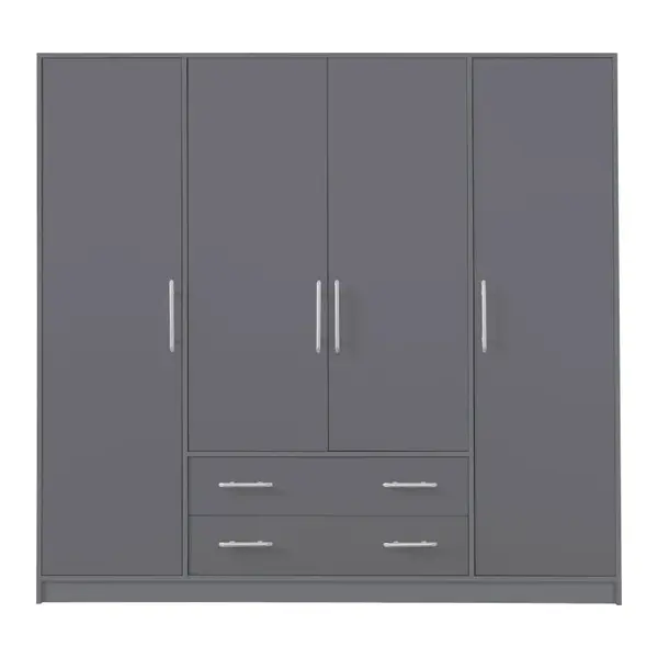 Šatní skříň Smart SR1 Dveře: Antracit, Varianta: Bez zrcadla