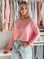 Růžový oversize svetr SENZIA