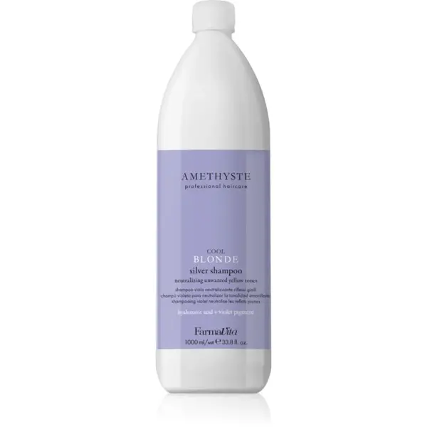 FarmaVita Amethyste Cool Blonde fialový šampón pre blond a melírované vlasy 1000 ml