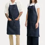 Bavlněná kuchyňská zástěra Levi's tmavomodrá barva