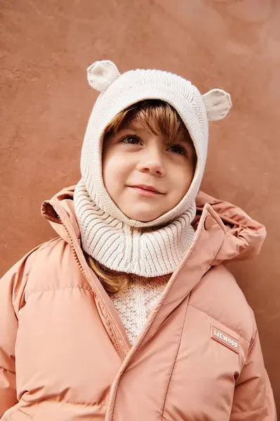 Bavlňený nákrčník Liewood Hanibal Balaclava béžová barva, LW20101