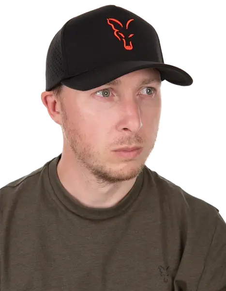 Fox kšiltovka collection baseball cap black orange