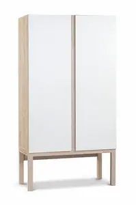 Dvoudveřová šatní skříň artos - dub sofia/bílá