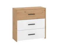 Zásuvková komoda geralt - bílá/dub artisan