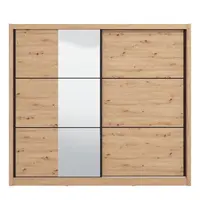 2d šatní skříň s posuvnými dveřmi a zrcadlem 245 debby - dub artisan