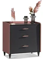 Zásuvková komoda khalisa - růžová, černá