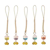 Handmade Porcelain Lucky Cat Mobile Straps