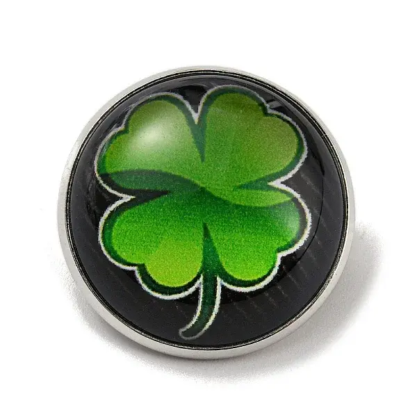 Round Glass Brooches