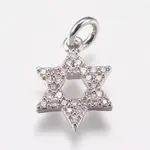 Brass Micro Pave Cubic Zirconia Charms