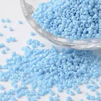 12/0 Ceylon Pearl Luster Plated Round Glass Seed Beads