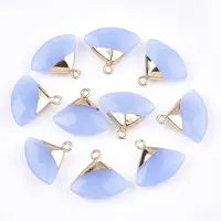 Electroplate Natural White Jade Pendants