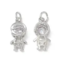 Brass Micro Pave Cubic Zirconia Pendants