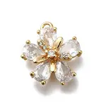 Brass Micro Pave Cubic Zirconia Pendants