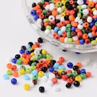 Mixed Color 8/0 Opaque Colours Round Glass Seed Beads